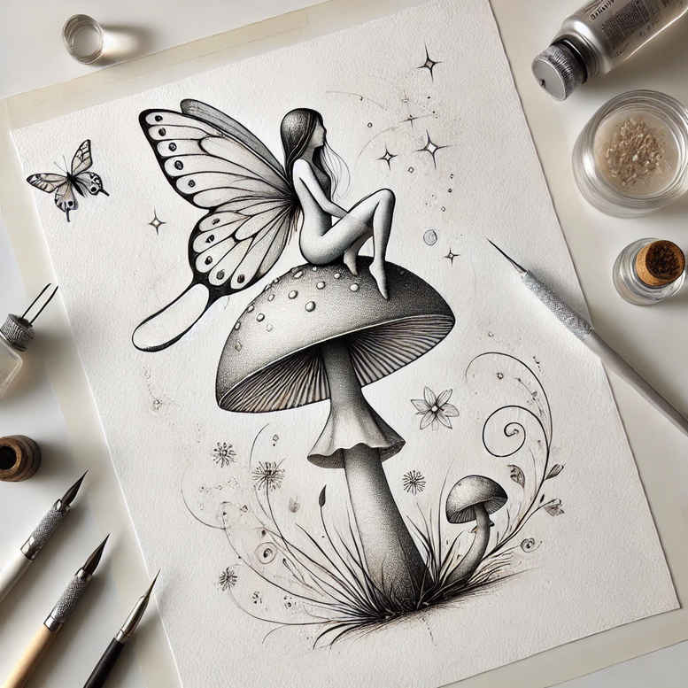 fine-line-detailed-tattoos – tattoo design ideas free ai generated – silent – for-side-torso – Gallery: other-delicate-inkby-ai