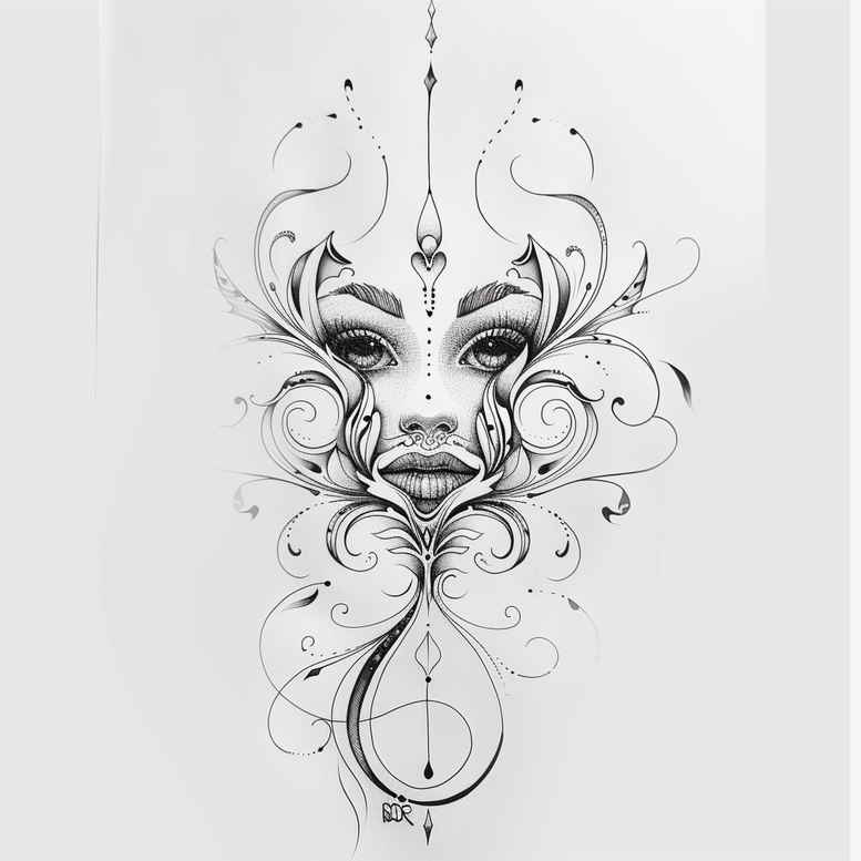 fine-line-detailed-tattoos – tattoo design ideas free ai generated – small-detail – for-back-shoulder – Gallery: other-delicate-inkby-ai