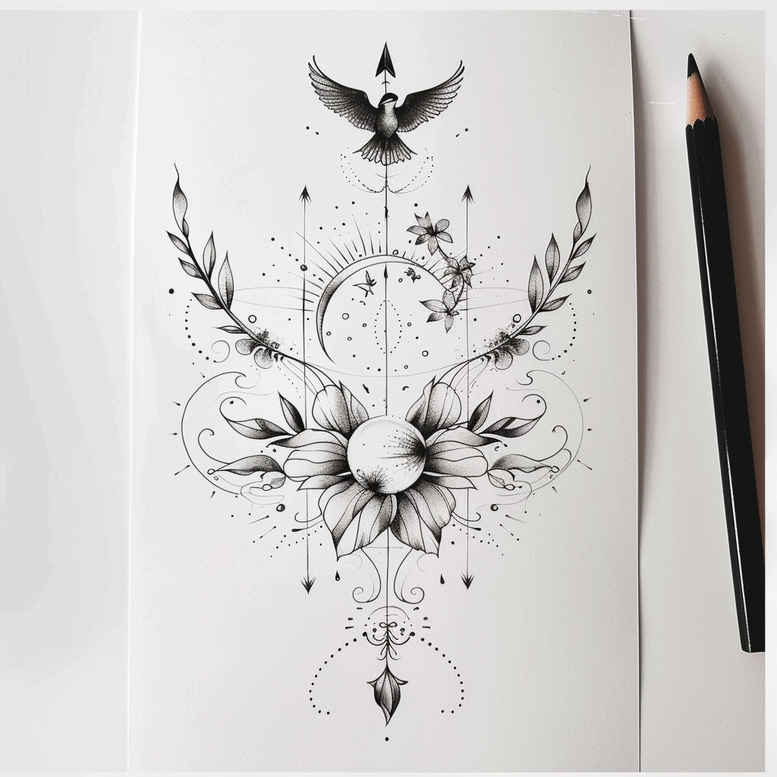 fine-line – tattoo design ideas free ai generated – discreet-ink – for-foot – Gallery: other-delicate-inkby-ai