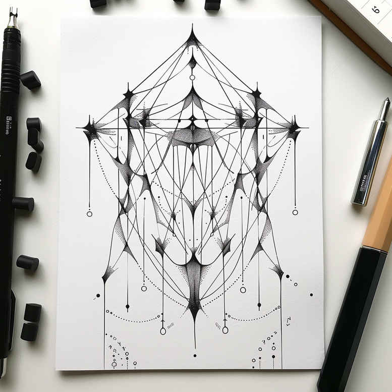 fine-line – tattoo design ideas free ai generated – iconic – for-sternum – Gallery: other-delicate-inkby-ai