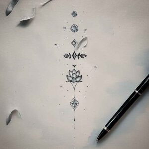 fine-line – tattoo design ideas free ai generated – pure-shape – for-neck – Gallery: other-delicate-inkby-ai
