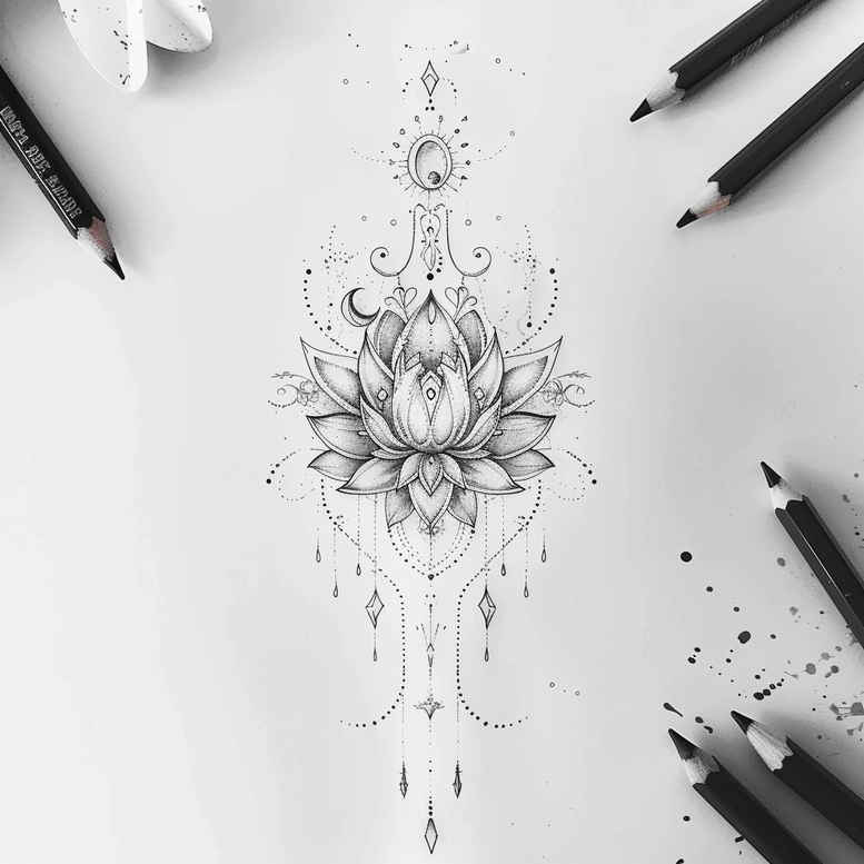flower-tattoos – tattoo design ideas free ai generated – empty-space – for-scapula – Gallery: other-delicate-inkby-ai