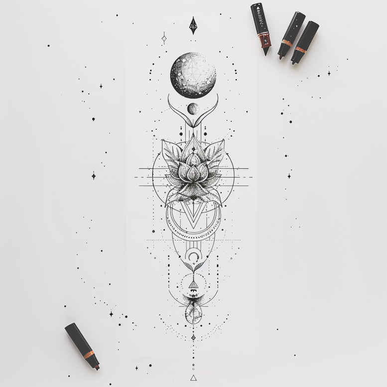 flower-tattoos – tattoo design ideas free ai generated – gentle-angle – for-hip – Gallery: other-delicate-inkby-ai
