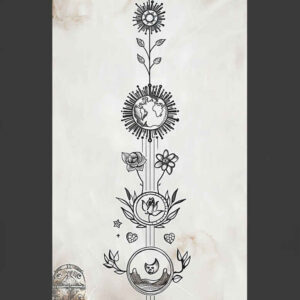 flower-tattoos – tattoo design ideas free ai generated – simple-dot – for-lower-thigh – Gallery: other-delicate-inkby-ai