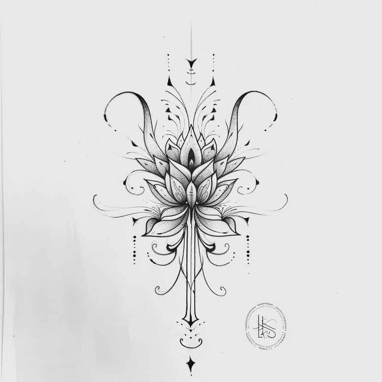 flower-tattoos – tattoo design ideas free ai generated – tiny-detail – for-thigh – Gallery: other-delicate-inkby-ai