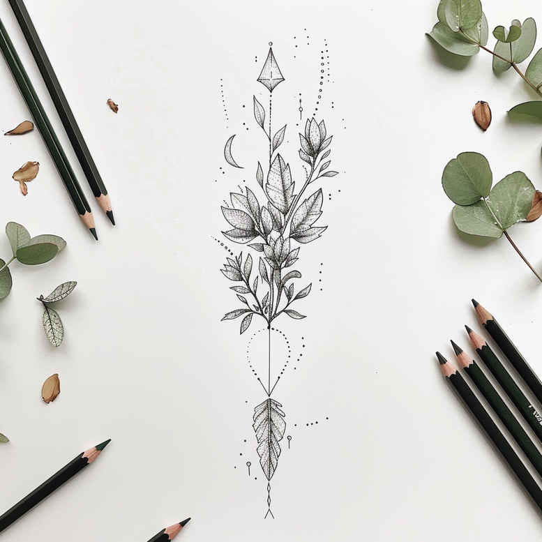 for-women – tattoo design ideas free ai generated – dainty – for-thigh – Gallery: other-delicate-inkby-ai