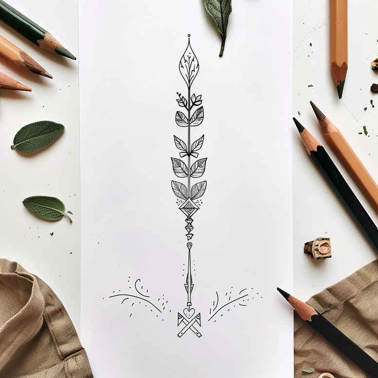 geometric-tattoos – tattoo design ideas free ai generated – slender – for-shin – Gallery: other-delicate-inkby-ai
