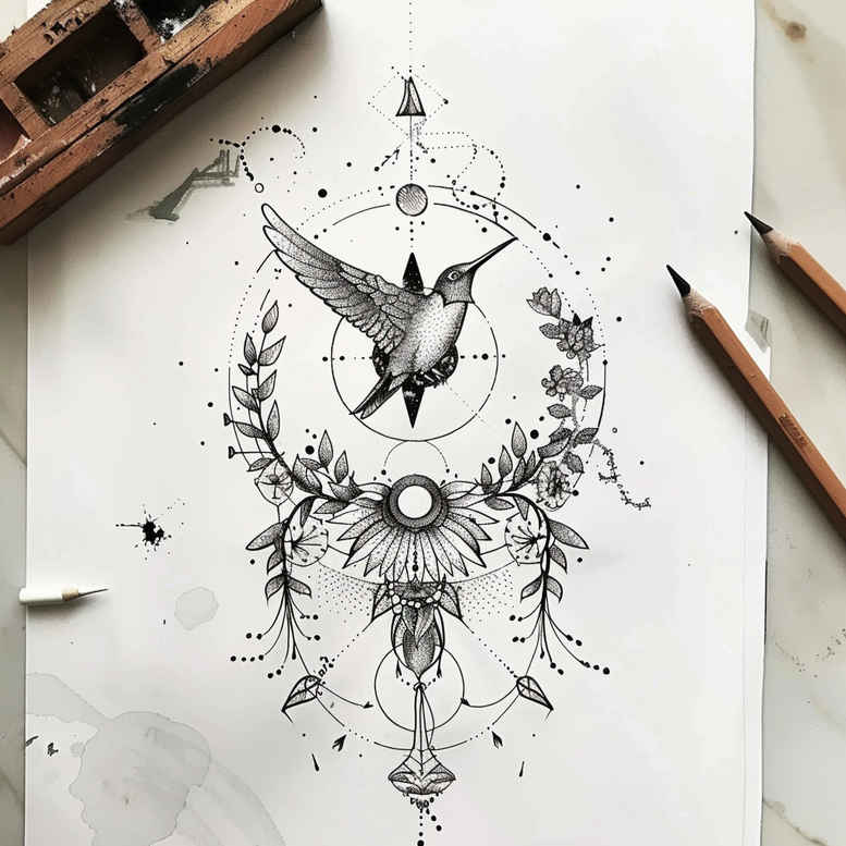 life-motif-tattoos – tattoo design ideas free ai generated – essential – for-nape – Gallery: other-delicate-inkby-ai