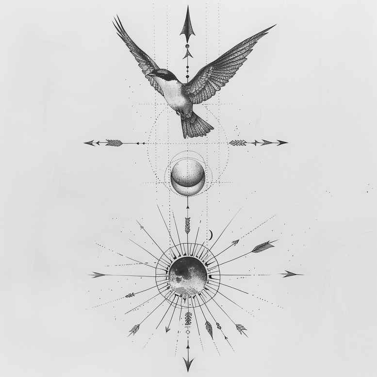 light-animal-motifs – tattoo design ideas free ai generated – essential – for-sternum – Gallery: other-delicate-inkby-ai