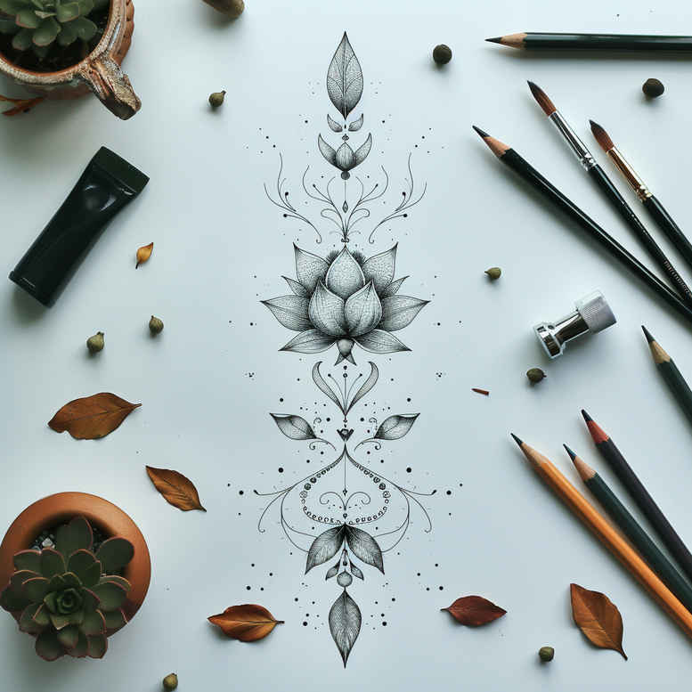 light-animal-motifs – tattoo design ideas free ai generated – quiet-art – for-stomach – Gallery: other-delicate-inkby-ai
