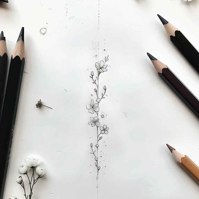 light-animal-motifs – tattoo design ideas free ai generated – thin-line – for-behind-ear – Gallery: other-delicate-inkby-ai