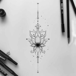 light-geometric-patterns – tattoo design ideas free ai generated – bare – for-forearm – Gallery: other-delicate-inkby-ai