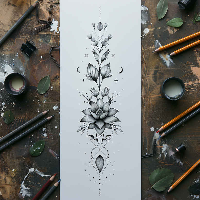 light-geometric-patterns – tattoo design ideas free ai generated – tiny-tattoo – for-elbow – Gallery: other-delicate-inkby-ai