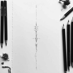 light-ornaments – tattoo design ideas free ai generated – minimal-texture – for-shoulder-blade – Gallery: other-delicate-inkby-ai