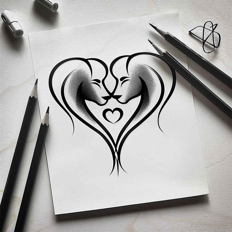 light-ornaments – tattoo design ideas free ai generated – outline-only – for-scapula – Gallery: other-delicate-inkby-ai