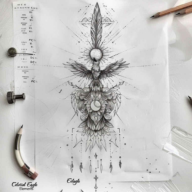 light-ornaments – tattoo design ideas free ai generated – whisper-line – for-lower-back – Gallery: other-delicate-inkby-ai