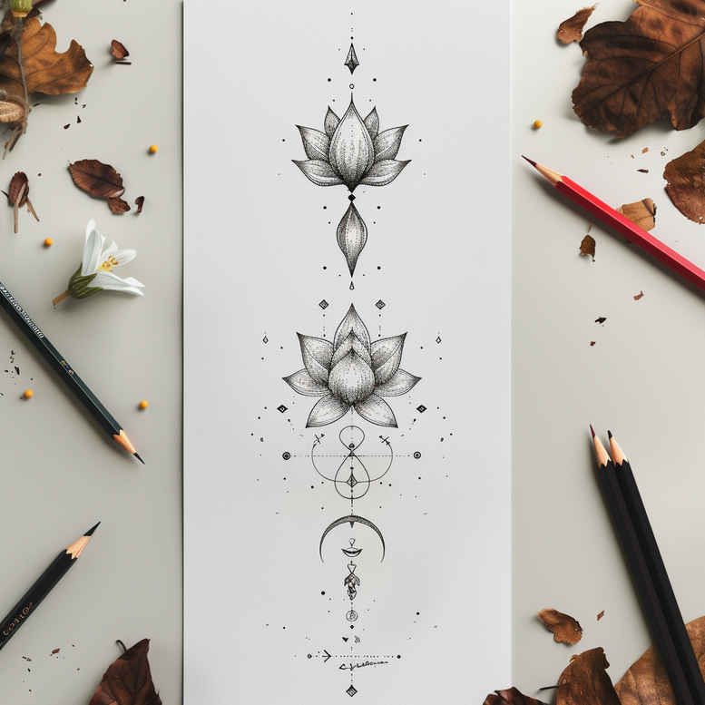 light-shading – tattoo design ideas free ai generated – clear-edge – for-thigh – Gallery: other-delicate-inkby-ai