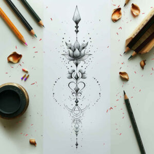 line-tattoos – tattoo design ideas free ai generated – compact – for-back-of-neck – Gallery: other-delicate-inkby-ai