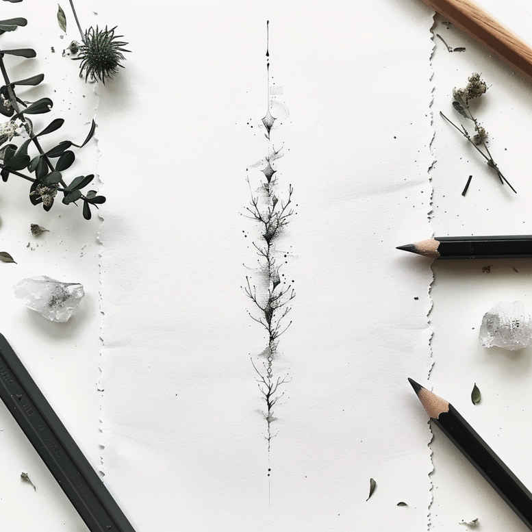 line-tattoos – tattoo design ideas free ai generated – unadorned – for-back-of-neck – Gallery: other-delicate-inkby-ai