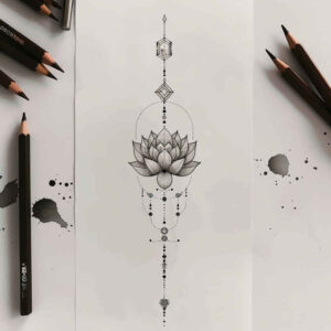 minimalist-patterns – tattoo design ideas free ai generated – understated – for-back-of-neck – Gallery: other-delicate-inkby-ai