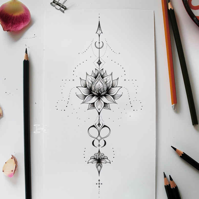 minimalist-tattoos – tattoo design ideas free ai generated – subtle-shape – for-behind-ear – Gallery: other-delicate-inkby-ai