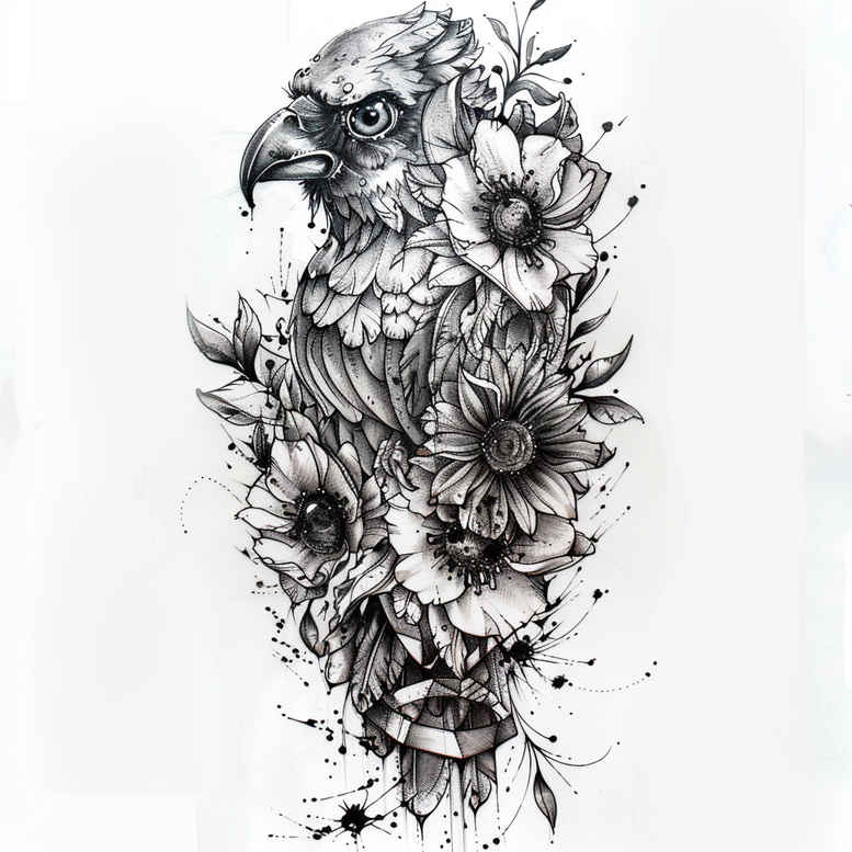 nature-motif-tattoos – tattoo design ideas free ai generated – silent – for-ribs – Gallery: other-delicate-inkby-ai