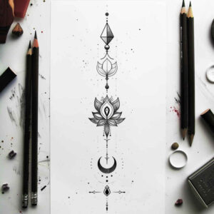 organic-line-tattoos – tattoo design ideas free ai generated – clean-stroke – for-lower-back – Gallery: other-delicate-inkby-ai