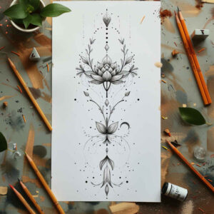 organic-line-tattoos – tattoo design ideas free ai generated – micro-line – for-upper-arm – Gallery: other-delicate-inkby-ai