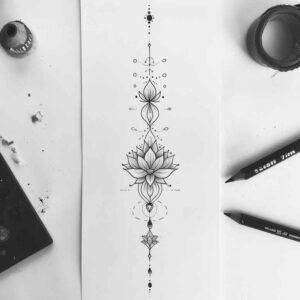 organic-line-tattoos – tattoo design ideas free ai generated – outline-only – for-inner-arm – Gallery: other-delicate-inkby-ai