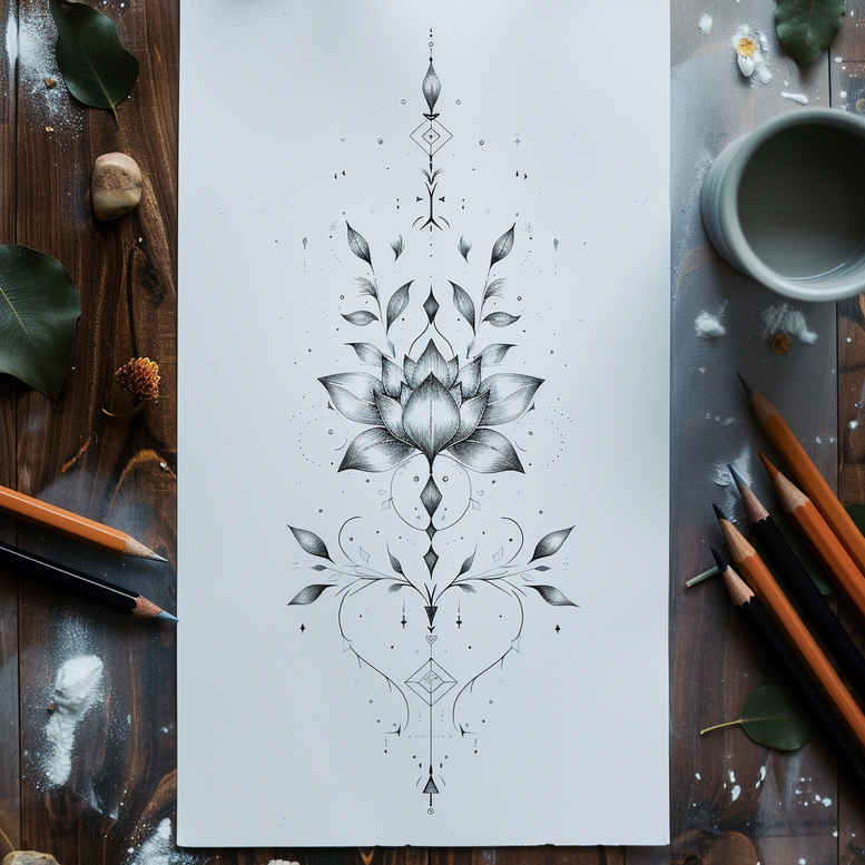 organic-line-tattoos – tattoo design ideas free ai generated – thin-script – for-ankle – Gallery: other-delicate-inkby-ai
