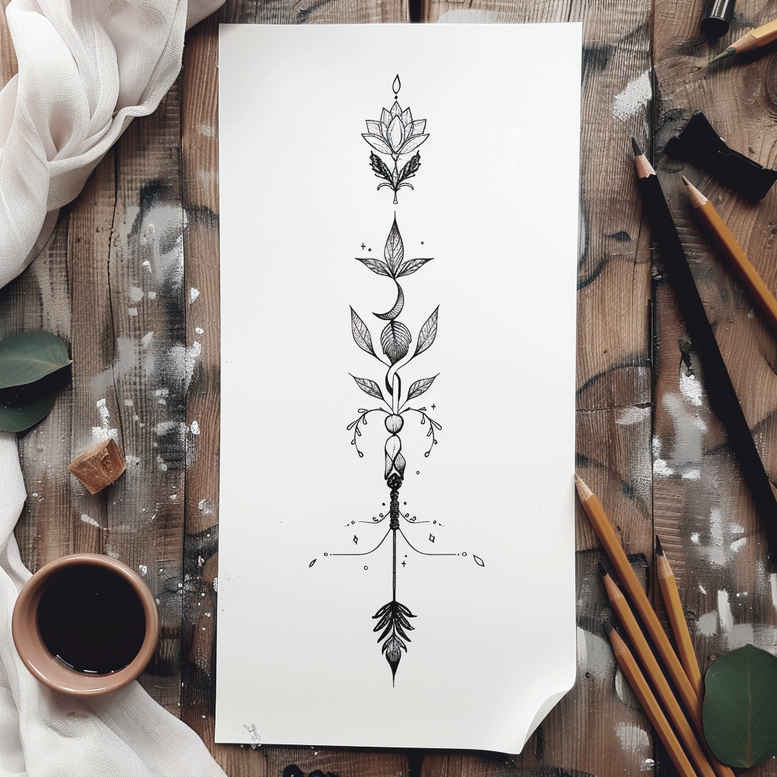 ornamental-tattoos – tattoo design ideas free ai generated – pure-design – for-lower-leg – Gallery: other-delicate-inkby-ai