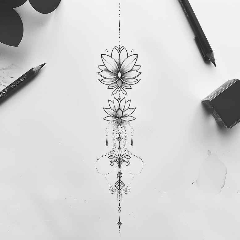 ornamental-tattoos – tattoo design ideas free ai generated – single-dot – for-knee – Gallery: other-delicate-inkby-ai