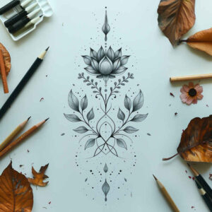 pastel-tattoos – tattoo design ideas free ai generated – lightweight – for-temple – Gallery: other-delicate-inkby-ai