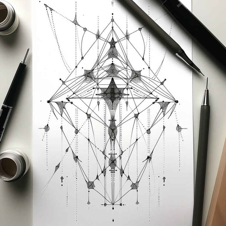 shaded-tattoos – tattoo design ideas free ai generated – minimalist-script – for-lower-thigh – Gallery: other-delicate-inkby-ai