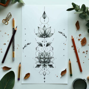small-element-tattoos – tattoo design ideas free ai generated – pure-outline – for-ankle – Gallery: other-delicate-inkby-ai