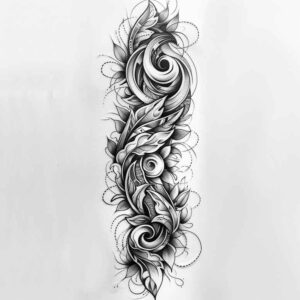 soft-shapes – tattoo design ideas free ai generated – symbolic – for-lower-leg – Gallery: other-delicate-inkby-ai