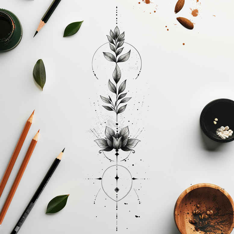 soft-shapes – tattoo design ideas free ai generated – symbolic – for-sternum – Gallery: other-delicate-inkby-ai