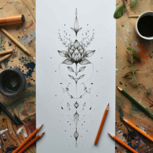 subtle-designs – tattoo design ideas free ai generated – modest – for-lower-thigh – Gallery: other-delicate-inkby-ai