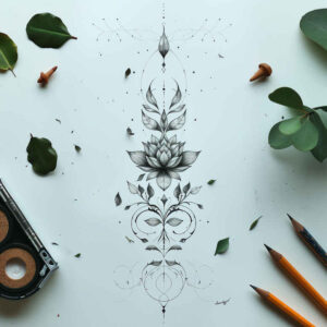 subtle-shading – tattoo design ideas free ai generated – elegant – for-collarbone – Gallery: other-delicate-inkby-ai