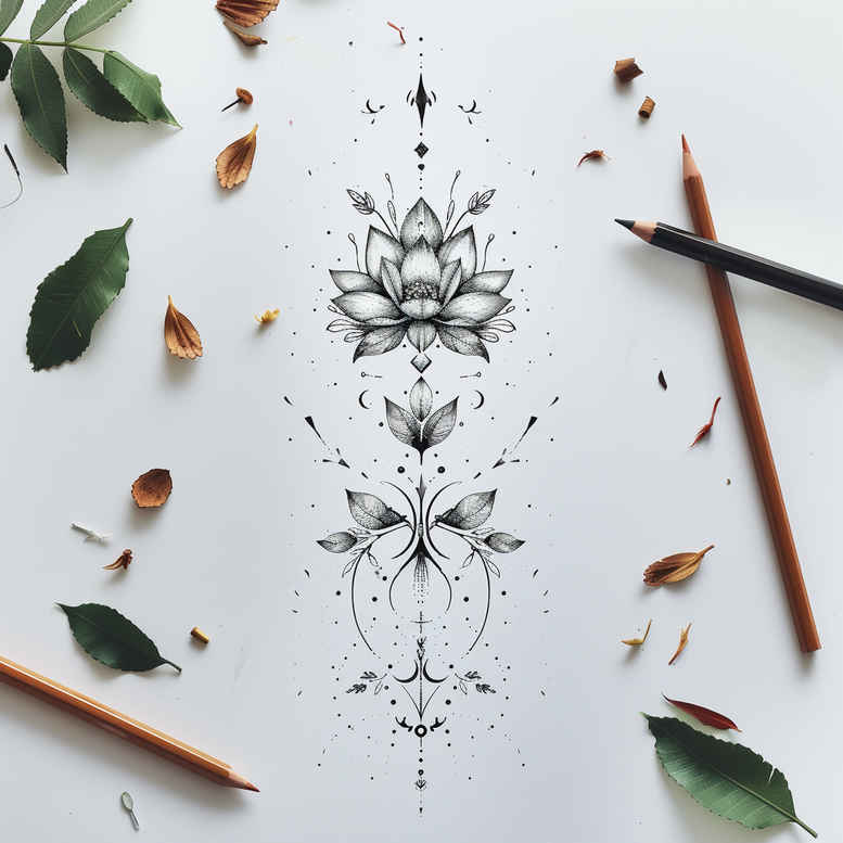 subtle-shading – tattoo design ideas free ai generated – little-tattoo – for-upper-back – Gallery: other-delicate-inkby-ai