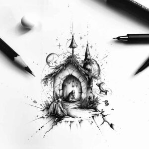 subtle-shading – tattoo design ideas free ai generated – point-minimal – for-upper-shoulder – Gallery: other-delicate-inkby-ai