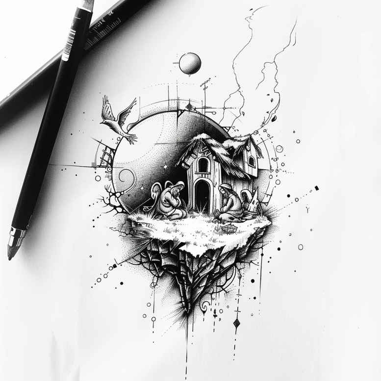 subtle-spiritual-tattoos – tattoo design ideas free ai generated – punctual – for-spine – Gallery: other-delicate-inkby-ai