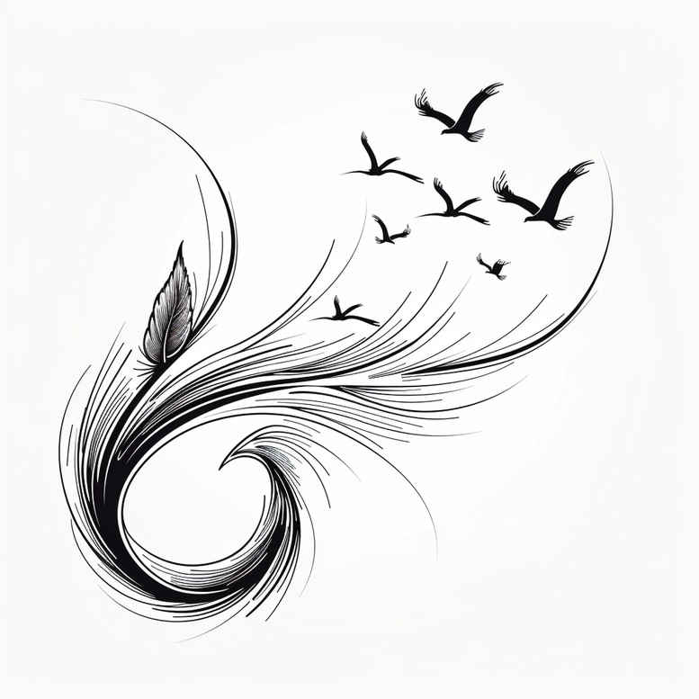 other-delicate tattoo design ideas negative space airy for outer arm