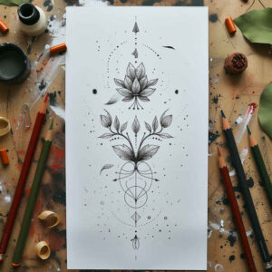 other-delicate tattoo design ideas discreet airy for temple