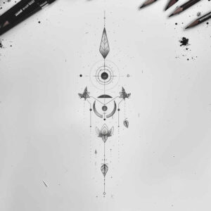 other-delicate tattoo design ideas concise airy for temple