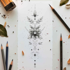 other-delicate tattoo design ideas essential lines airy symbolising endurance