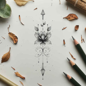 other-delicate tattoo design ideas negative space delicate motifs for nape