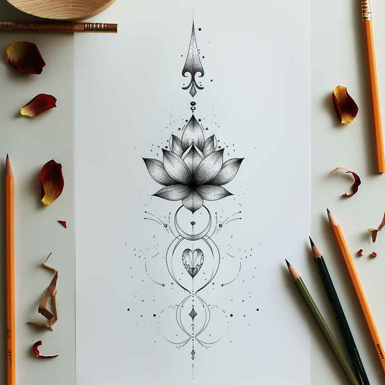 other-delicate tattoo design ideas few strokes delicate motifs represents strength