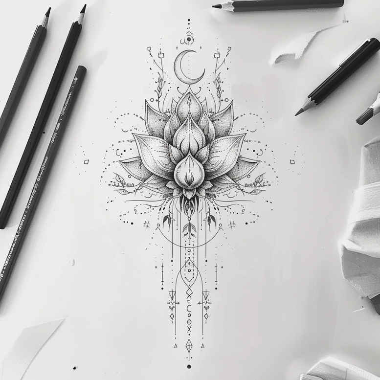 other-delicate tattoo design ideas pure outline delicate stands for courage