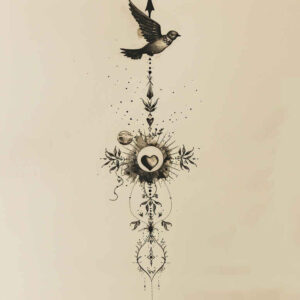 other-delicate tattoo design ideas no shading detailed lines for back